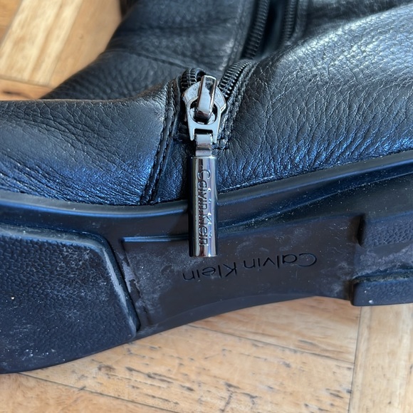 Calvin Klein black knee boots size 7.5 - Picture 5 of 7